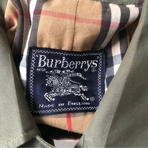 ジャケット・アウター vintage Burberry's jacket coat s Vintage Burberry Olive Coat
